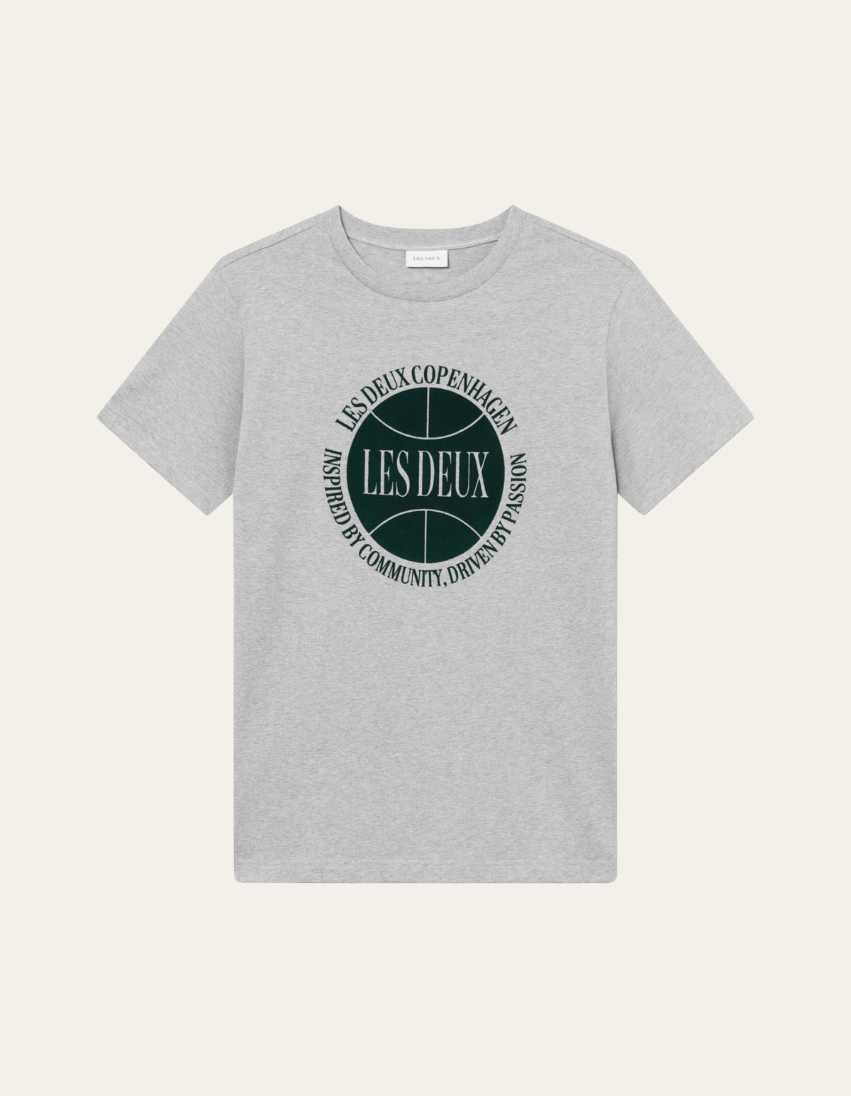 Les Deux Ben Basketball T-Shirt Light Grey Melange