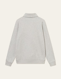 Les Deux Ben Polo Piqué Sweatshirt Snow Melange