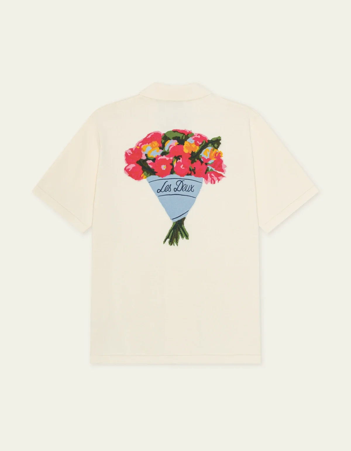 Les Deux Bouquet Knitted SS Shirt Eggnog White