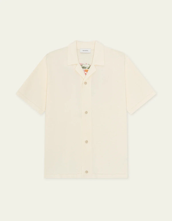 Les Deux Bouquet Knitted SS Shirt Eggnog White