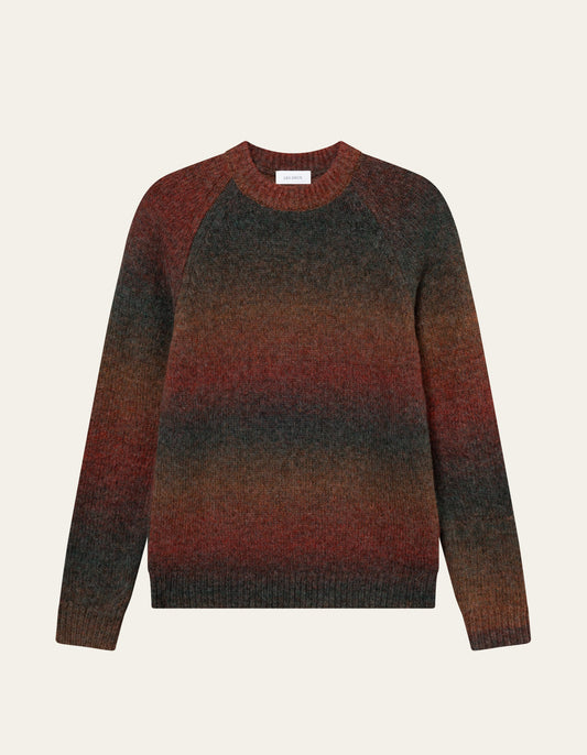 Les Deux Brad Gradient Knit Jumper Dark Clay Orange
