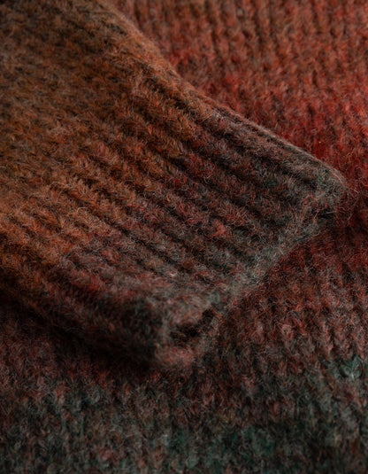 Les Deux Brad Gradient Knit Jumper Dark Clay Orange