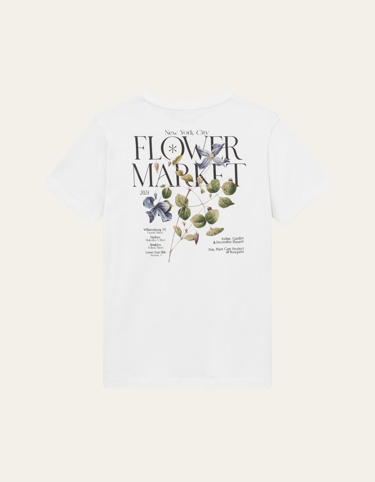 Les Deux Brady Flowermarket T-Shirt White
