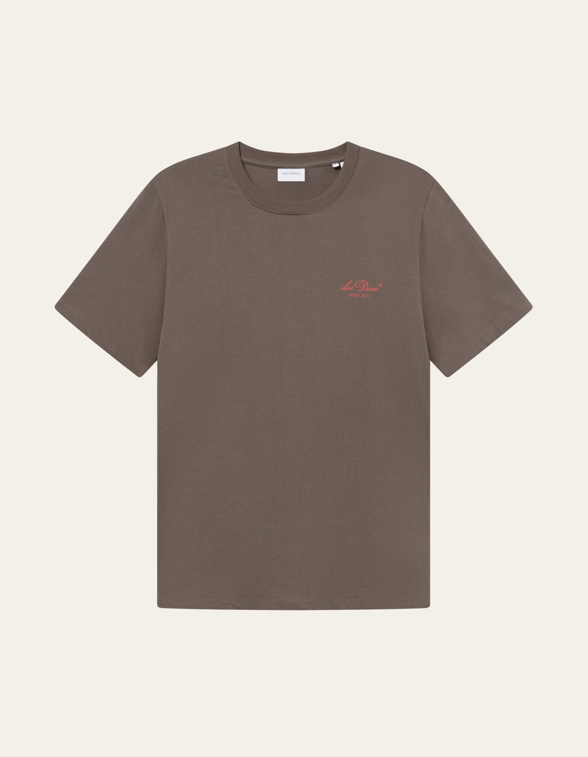Les Deux Brady Skyline T-Shirt Mountain Grey Brown