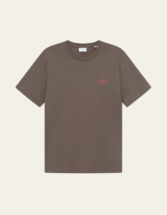 Les Deux Brady Skyline T-Shirt Mountain Grey Brown