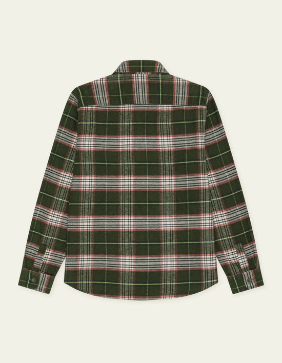 Les Deux CHECK OVERSHIRT Rosin Green