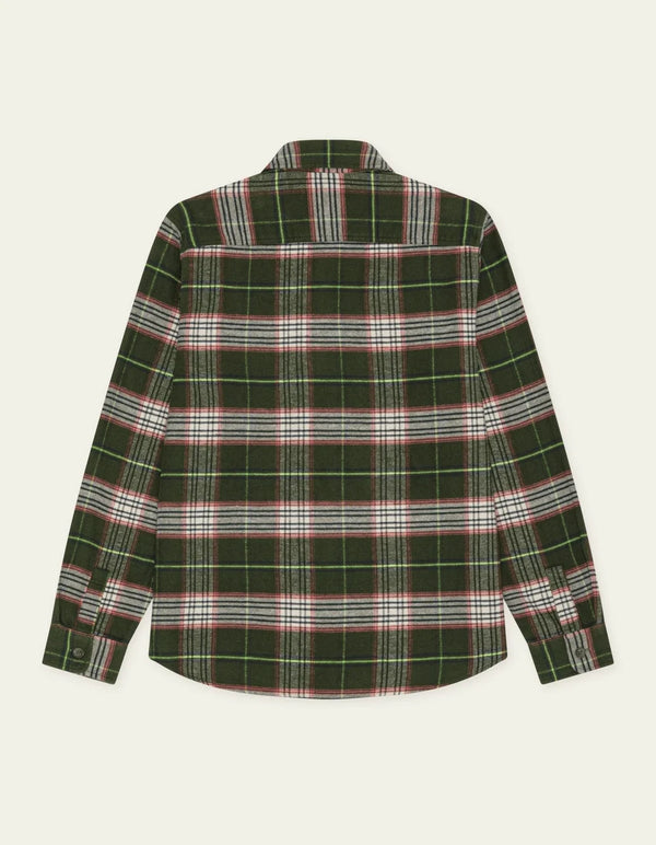 Les Deux CHECK OVERSHIRT Rosin Green