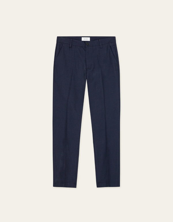Les Deux COMO REG HOUNDSTOOTH SUIT PANT Dark Navy — Les Deux