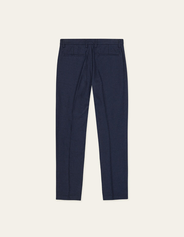 Les Deux COMO REG HOUNDSTOOTH SUIT PANT Dark Navy