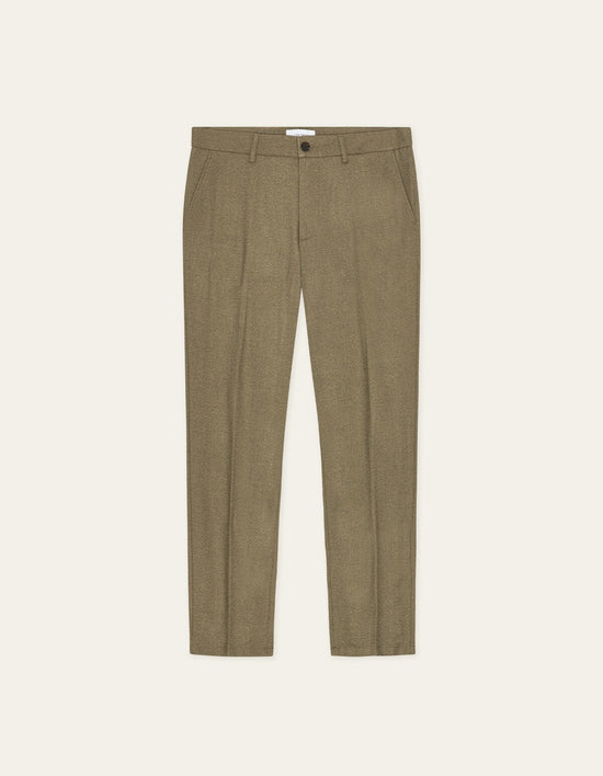 Les Deux COMO REG SOLID PANTS Teak Brown — Les Deux