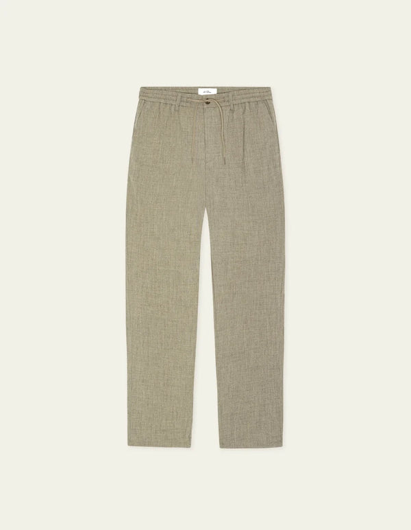 Les Deux COMO TAPERED SUIT PANTS Dark Sand Melange — Les Deux