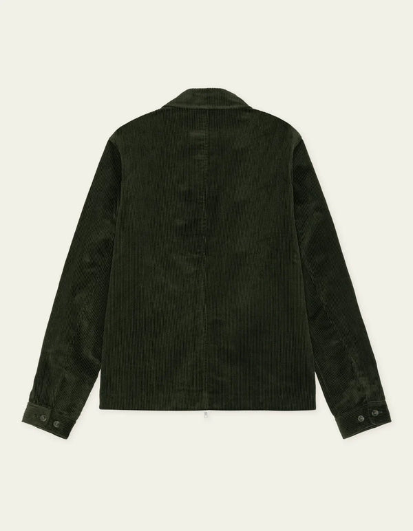 Les Deux CORDUROY ZIPPER COACH JACKET Rosin Green
