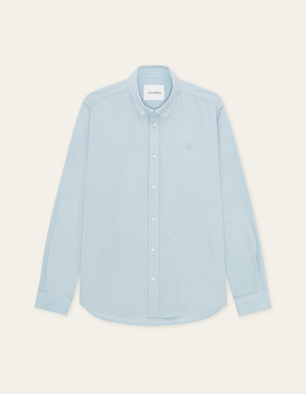 Les Deux COTTON LINEN L/S SHIRT Skyway Blue