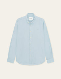Les Deux COTTON LINEN L/S SHIRT Skyway Blue