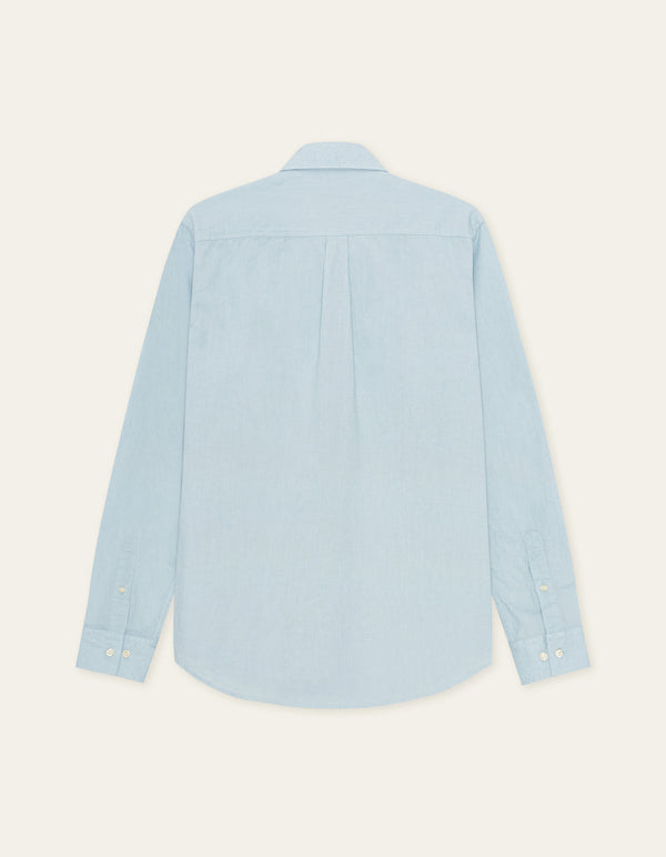 Les Deux COTTON LINEN L/S SHIRT Skyway Blue