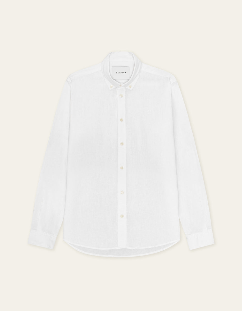 Les Deux COTTON LINEN L/S SHIRT White