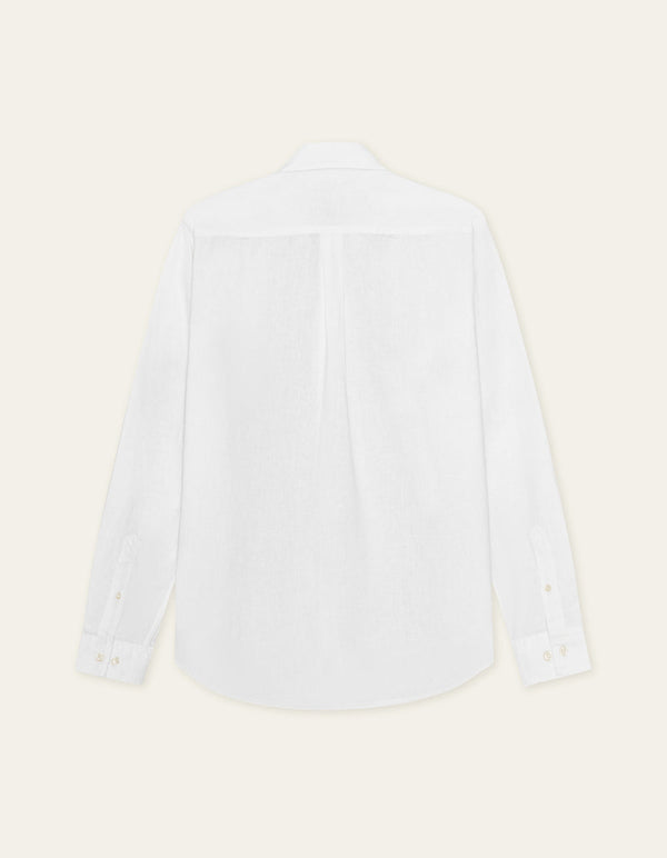 Les Deux COTTON LINEN L/S SHIRT White