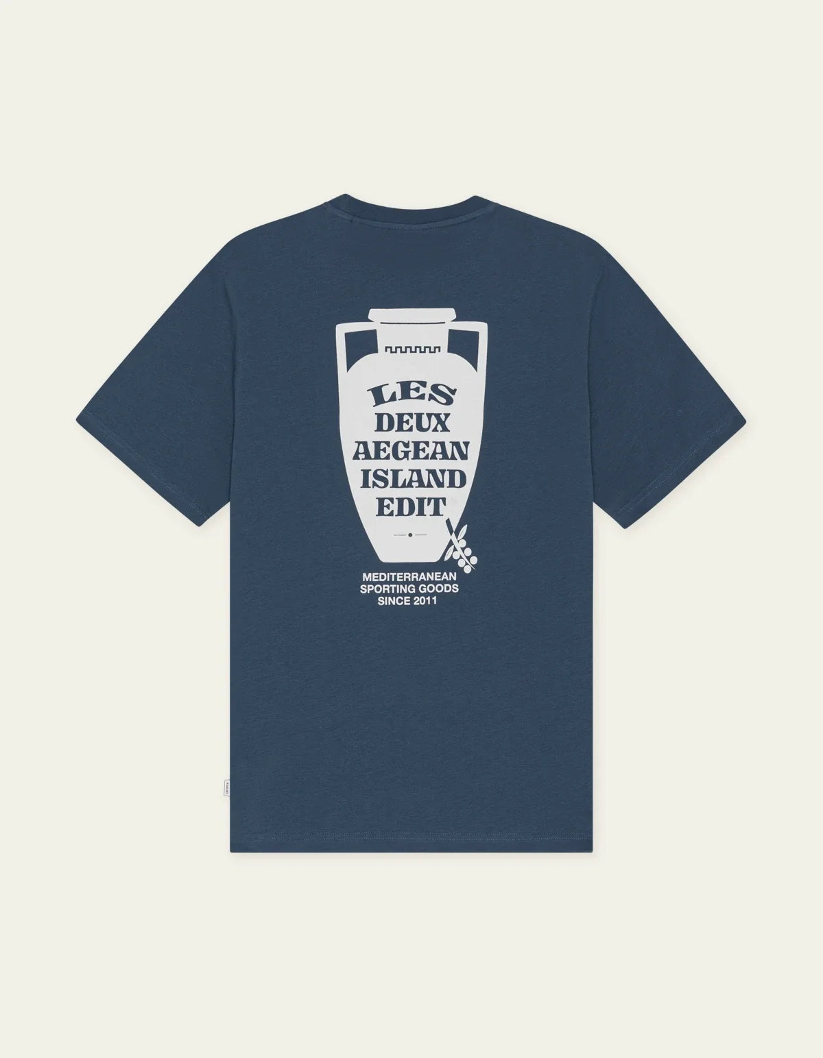 Les Deux Ceramic T-Shirt Dark Denim Blue