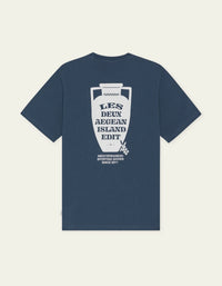 Les Deux Ceramic T-Shirt Dark Denim Blue