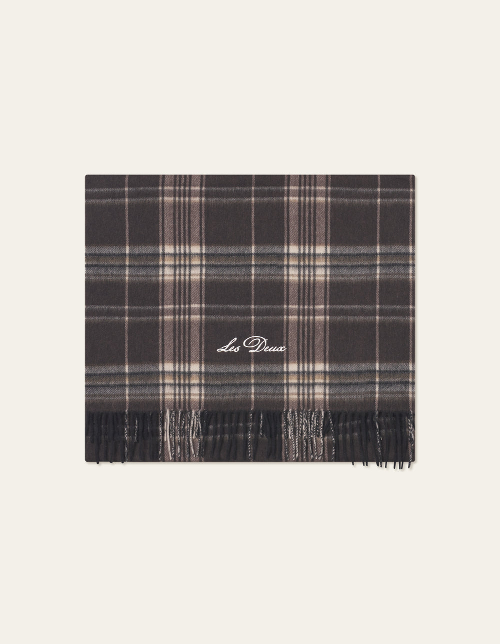 Les Deux Check Wool Scarf Delicioso