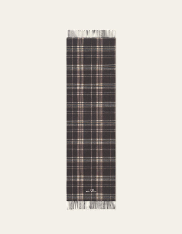 Les Deux Check Wool Scarf Delicioso