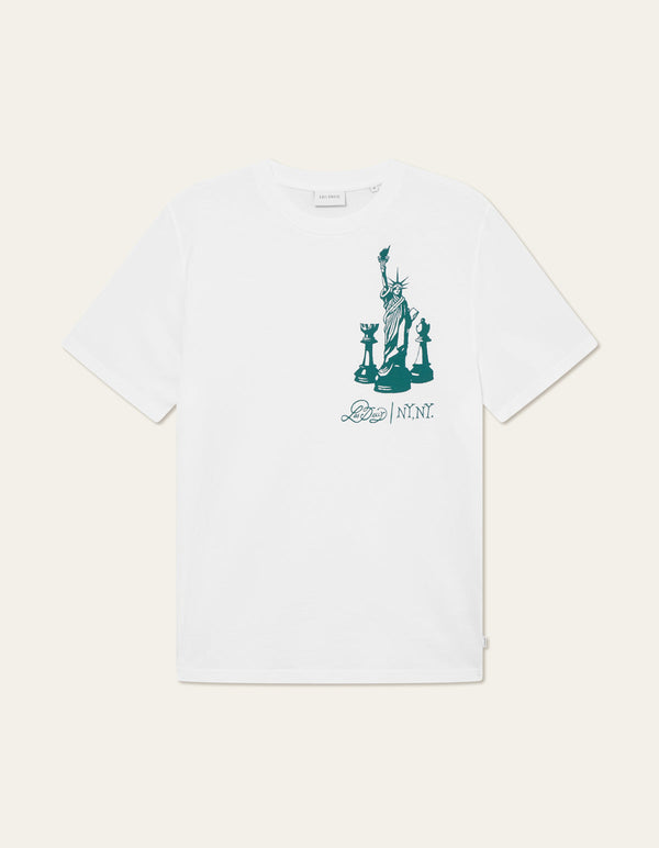 Les Deux Checkmate T-Shirt White — Les Deux