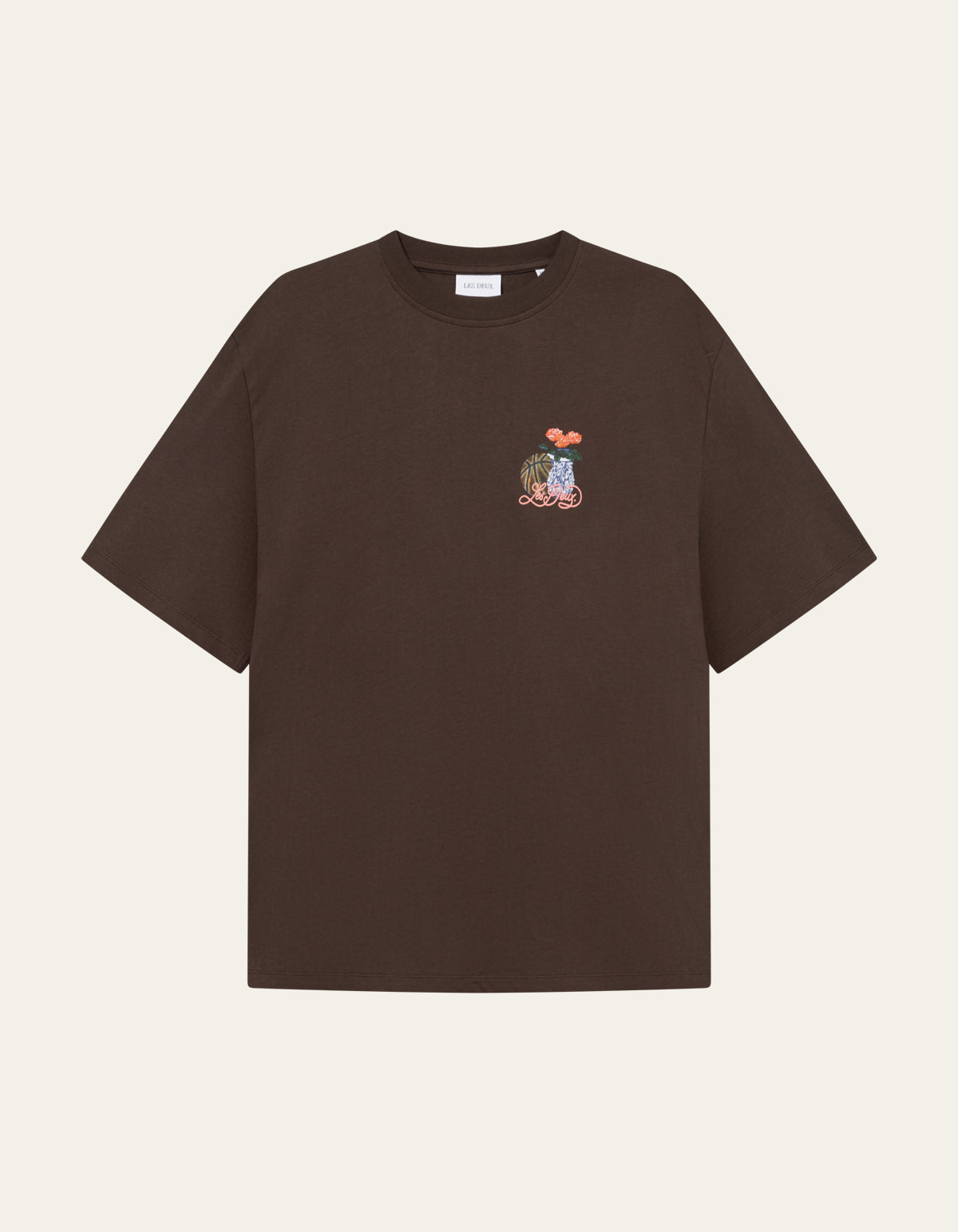 Les Deux Cole Table T-Shirt Slate Brown
