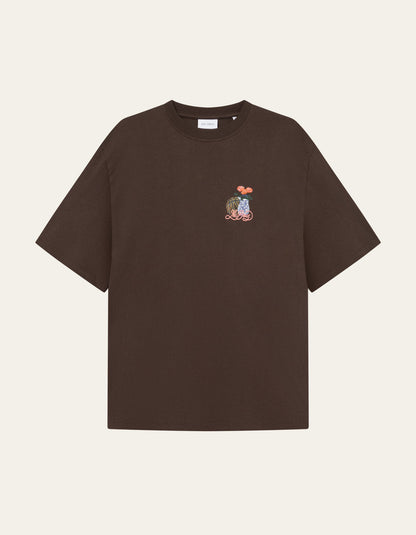 Les Deux Cole Table T-Shirt Slate Brown