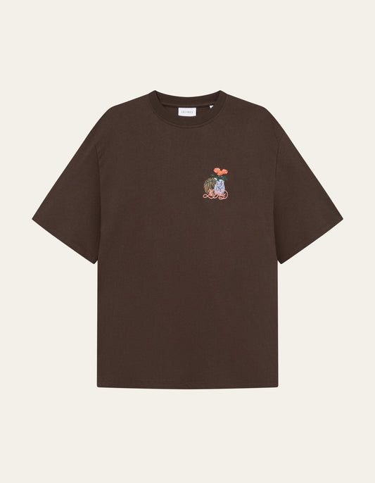 Les Deux Cole Table T-Shirt Slate Brown