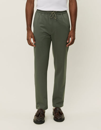Les Deux Como Light Tapered Pants Forest Green