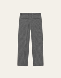 Les Deux Como Pinstripe Mouliné Slacks Grey Melange
