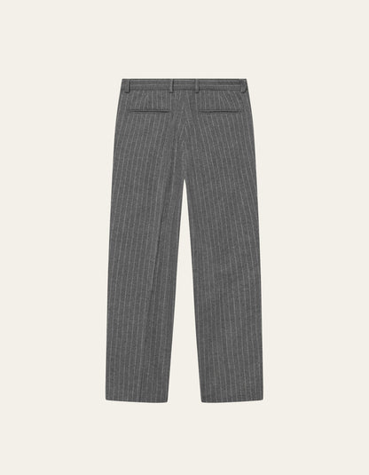 Les Deux Como Pinstripe Mouliné Slacks Grey Melange