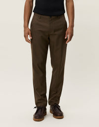 Les Deux Como Reg Houndstooth Suit Pants Teak Brown
