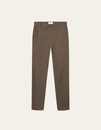 Les Deux Como Reg Houndstooth Suit Pants Teak Brown