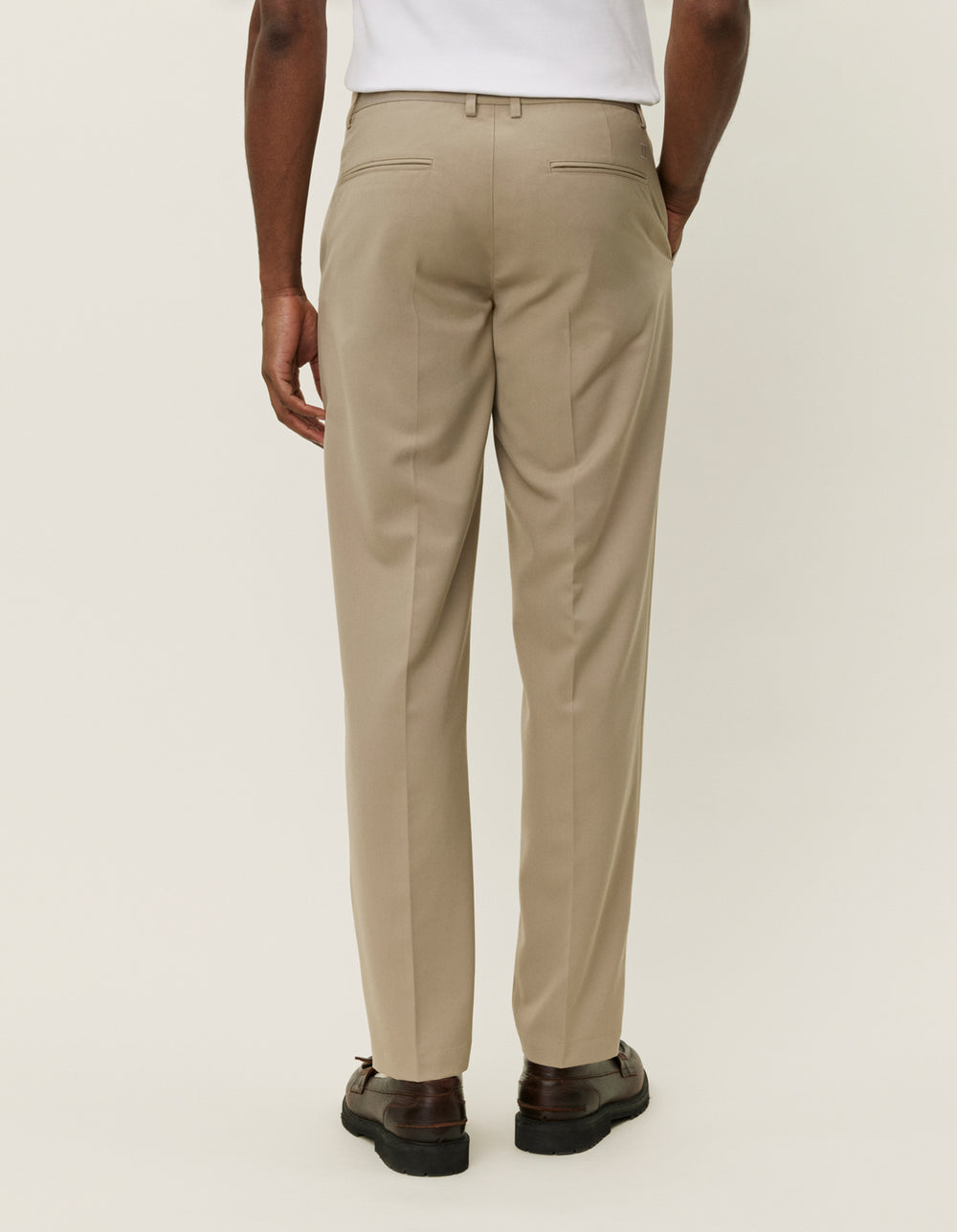 Les Deux Como Reg Solid Suit Pants Dark Sand