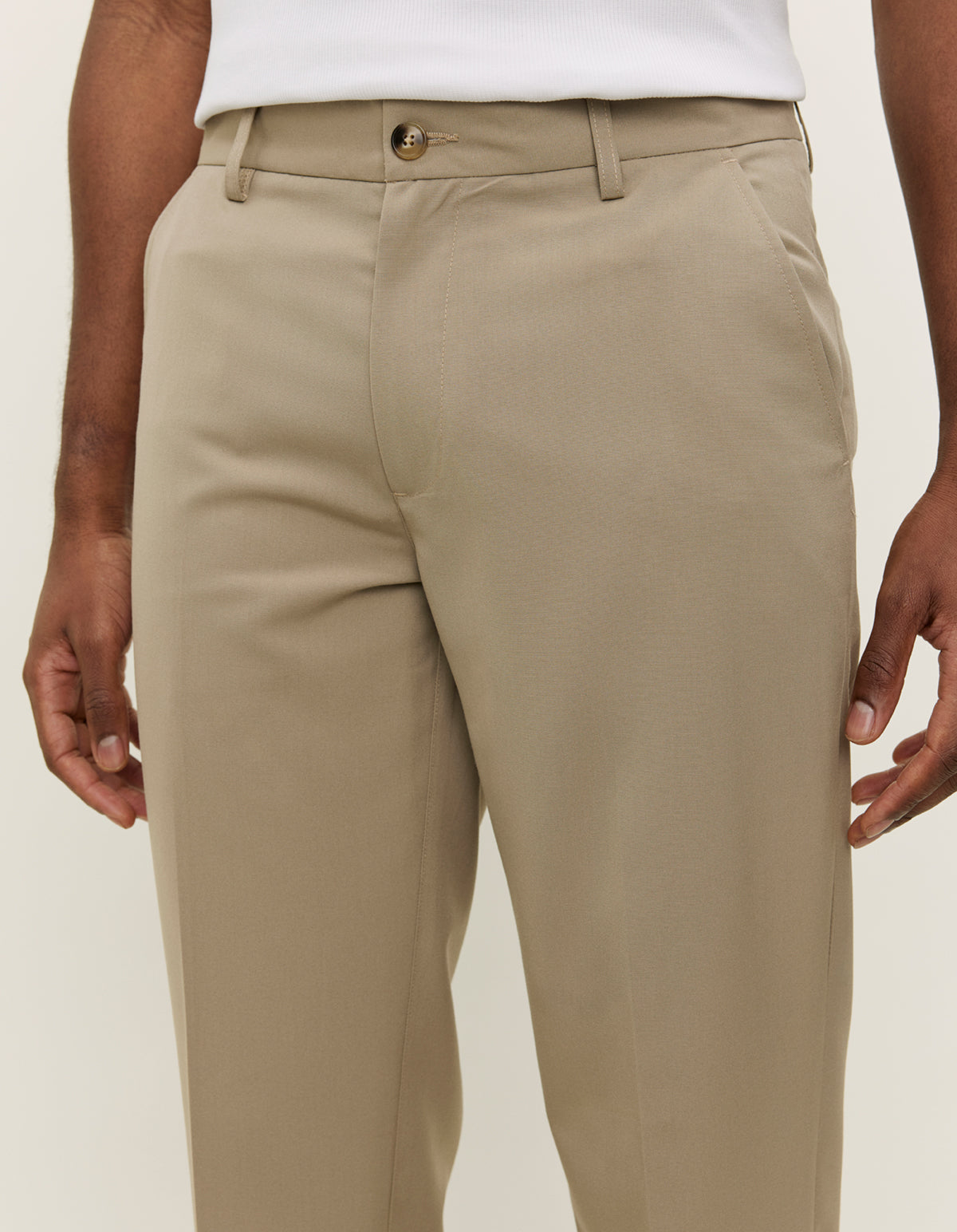 Les Deux Como Reg Solid Suit Pants Dark Sand
