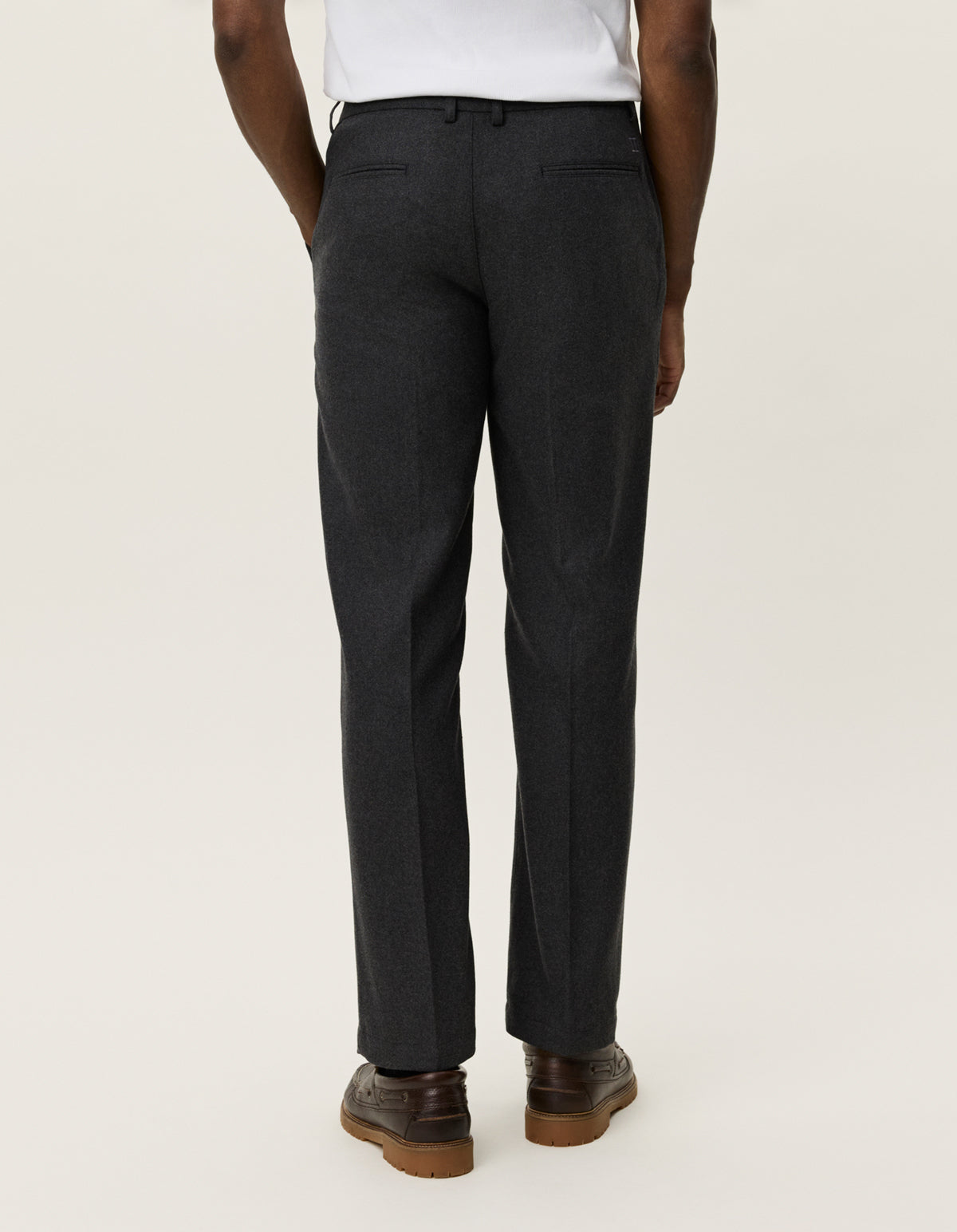 Les Deux Como Reg Wool Suit Pants Asphalt