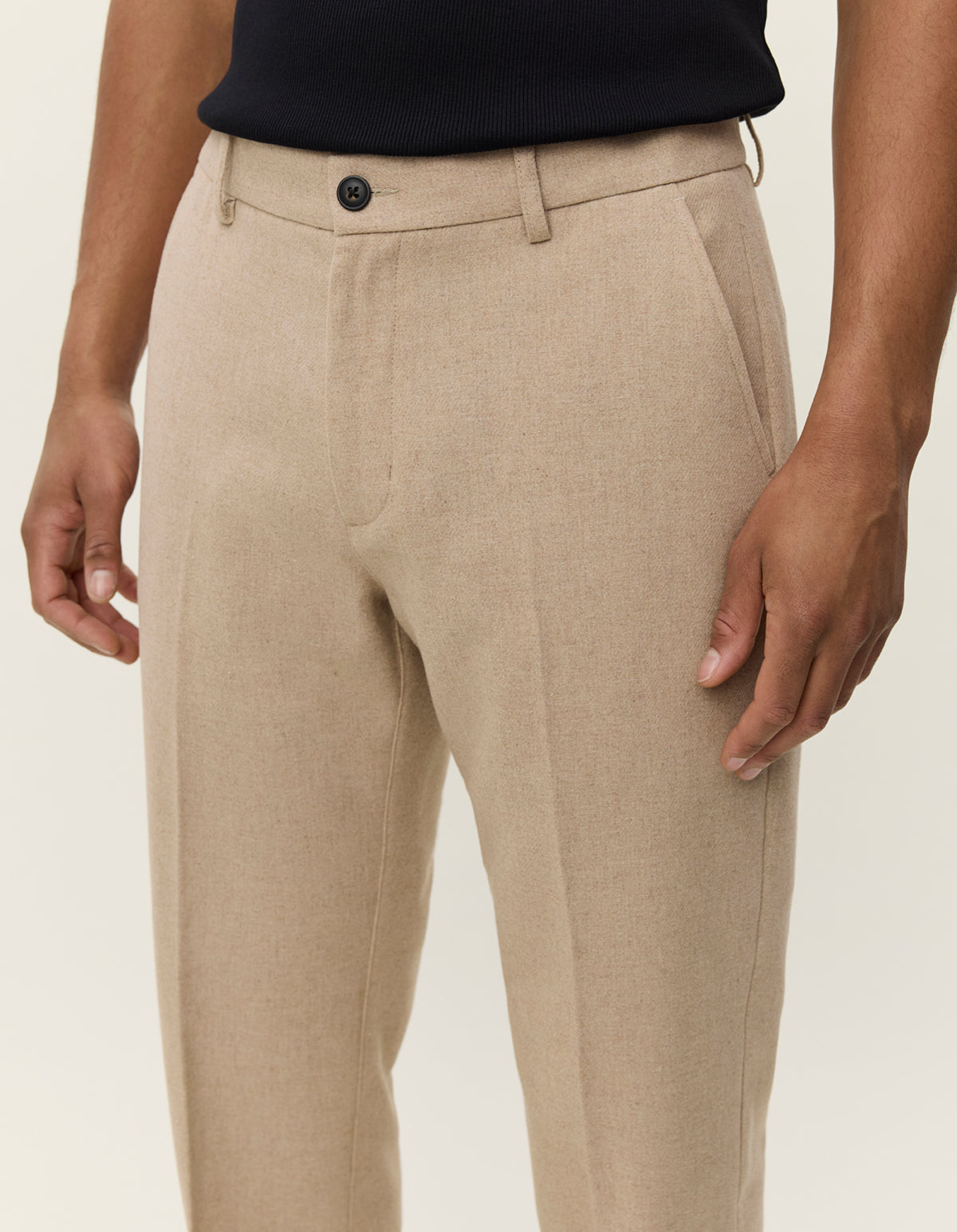 Les Deux Como Reg Wool Suit Pants Irish Cream