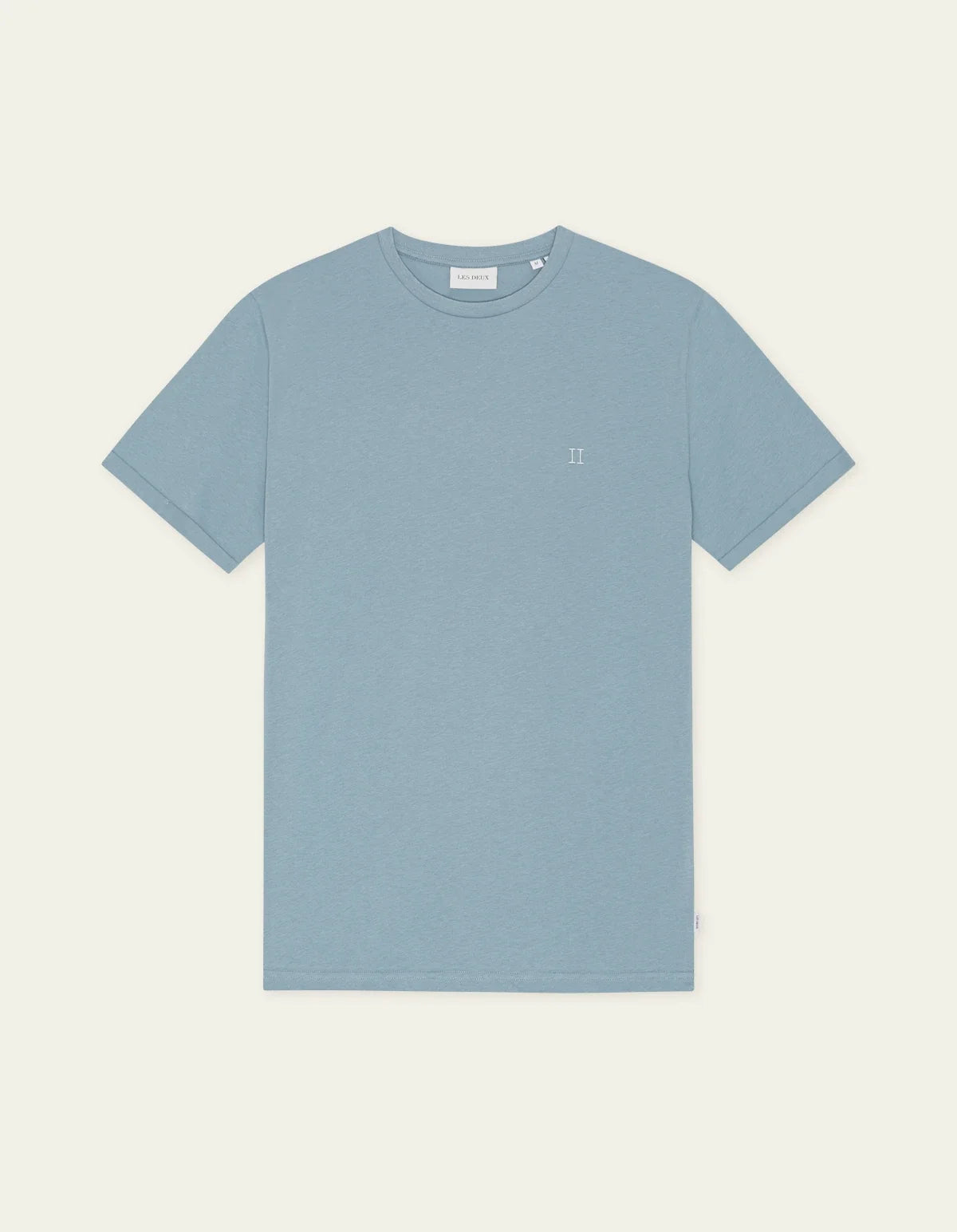 Les Deux Core Contrast T-Shirt Faded Denim Blue