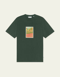Les Deux Court T-Shirt Pine Green