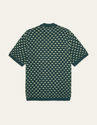 Les Deux ESMAY SHELL KNITTED S/S POLO Sea Moss Green