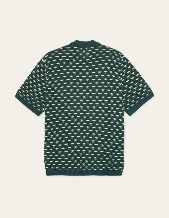 Les Deux ESMAY SHELL KNITTED S/S POLO Sea Moss Green