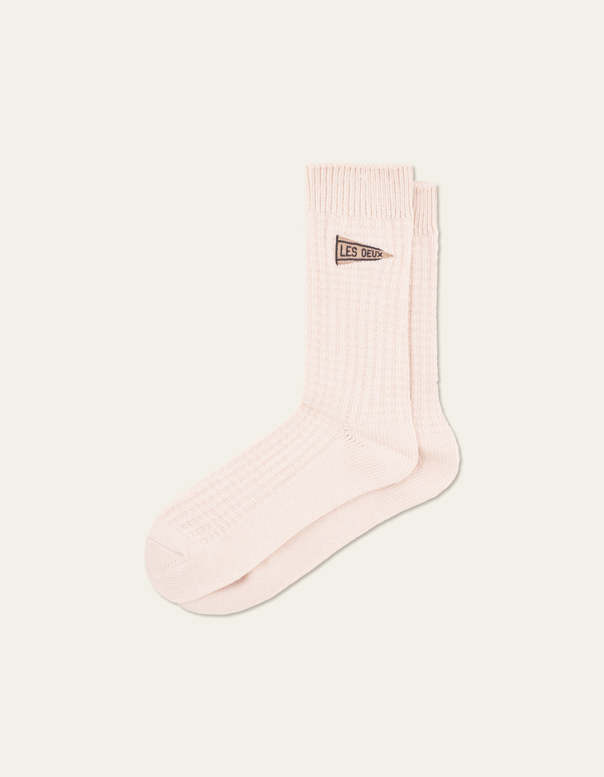 Les Deux Flag Waffle Socks Yvory