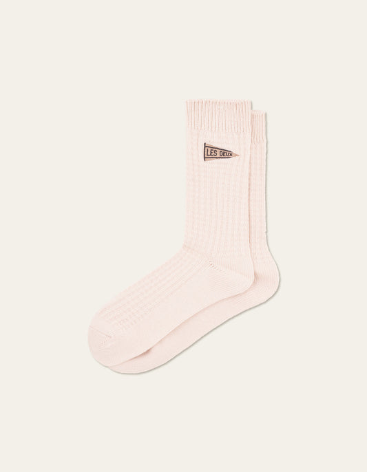 Les Deux Flag Waffle Socks Yvory