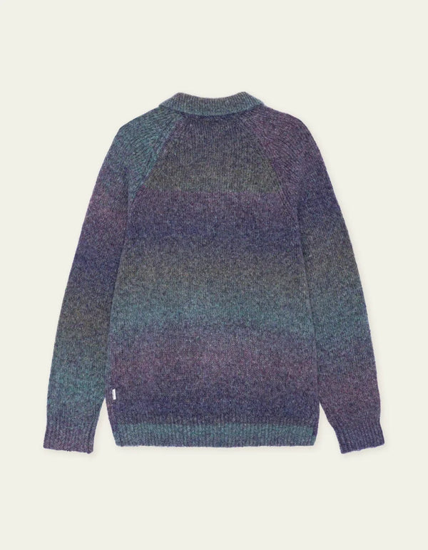 Les Deux GRADIENT KNITTED POLO Spiced Plum Purple