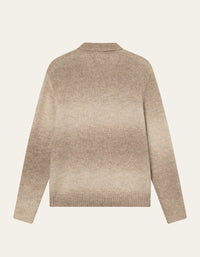 Les Deux Gannon Gradient Zipper Cardigan Prairie Sand
