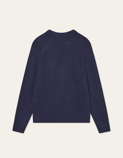 Les Deux Gilbert Crewneck Knit Dark Navy