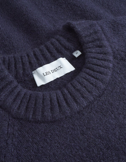 Les Deux Gilbert Crewneck Knit Dark Navy