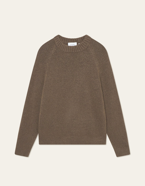 Les Deux Gilbert Crewneck Knit Teak Brown — Les Deux