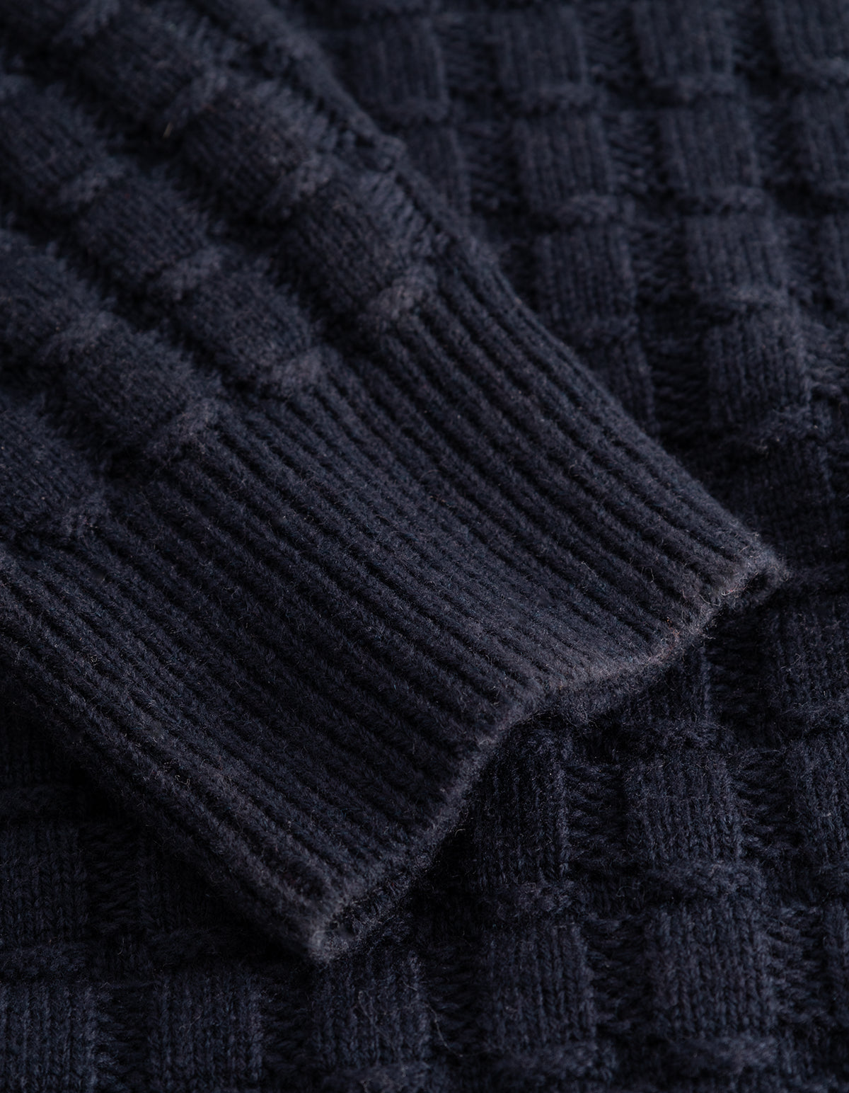 Les Deux Gustav Squared Structure Polo Knit Dark Navy